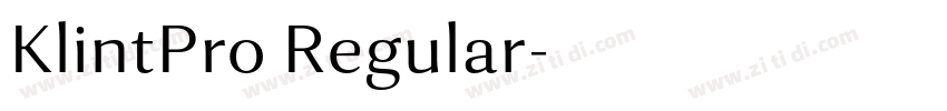 KlintPro Regular字体转换 KlintPro Regular字体转换